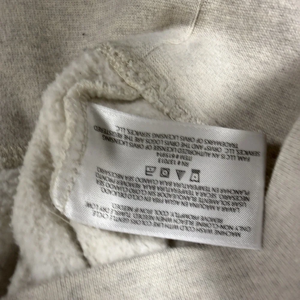 Orvis Mens Quarter Zip Sweatshirt Oatmeal Heather‎ Fly Fishing Logo 2XL